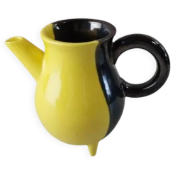 Ancien pot à lait, en céramique bicolore, Luc Lucchesi, de Vallauris