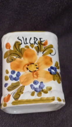 ancien Pot à sucre céramique Vintage