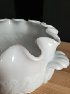 Ancien rafraichissoir en porcelaine blanche de Limoges