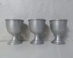 3 anciens coquetiers en alu