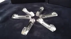 6 Anciens et gros porte couteaux en cristal Style Art Déco
