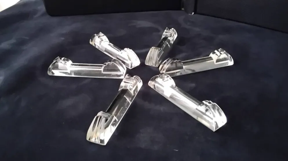 6 Anciens et gros porte couteaux en cristal Style Art Déco