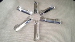 6 Anciens et gros porte couteaux en cristal Style Art Déco