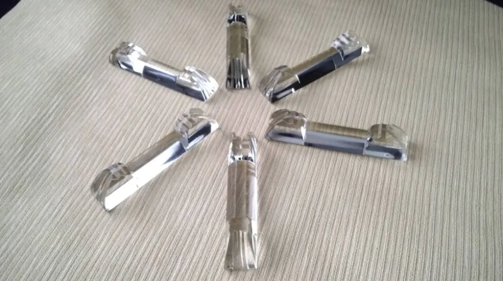 6 Anciens et gros porte couteaux en cristal Style Art Déco