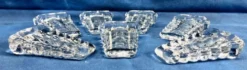 7 anciens porte couteaux cale assiette modèle bambou Portieux
