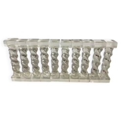10 anciens porte-couteaux torsadés en lucite