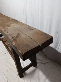 Ancien établi en bois vintage