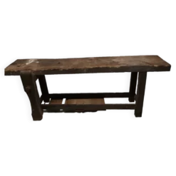 Ancien établi en bois vintage