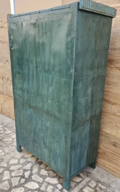 Ancien vaisselier Art déco en teck birman