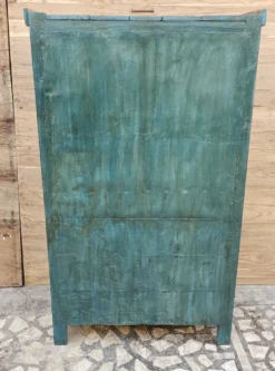 Ancien vaisselier Art déco en teck birman
