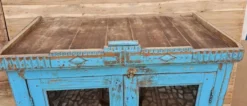 Ancien vaisselier Art déco en teck birman