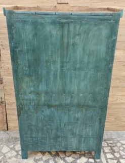 Ancien vaisselier Art déco en teck birman