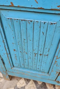 Ancien vaisselier Art déco en teck birman