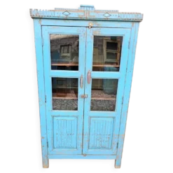 Ancien vaisselier Art déco en teck birman