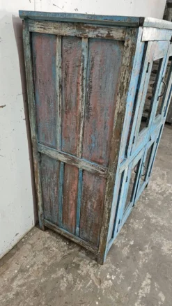 Ancien vaisselier en teck birman