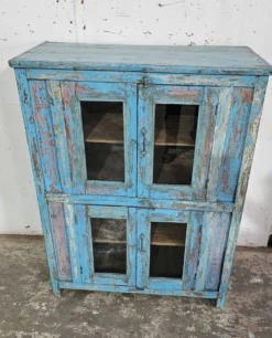 Ancien vaisselier en teck birman