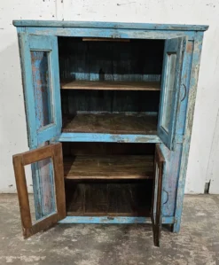 Ancien vaisselier en teck birman