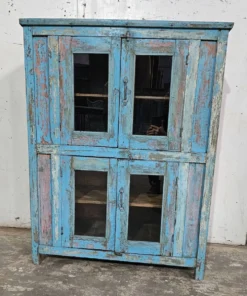 Ancien vaisselier en teck birman