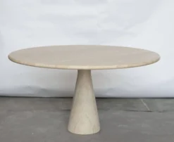 Angelo Mangiarotti M1 eettafel Travertin marmer 130cm