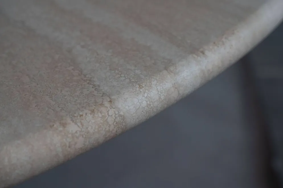 Angelo Mangiarotti M1 eettafel Travertin marmer 130cm
