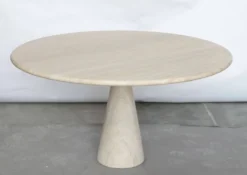 Angelo Mangiarotti M1 eettafel Travertin marmer 130cm