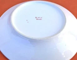 Années 1930 Assiette décor floral Porcelaine U.M.L Union Marc Larchevêque F