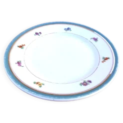 Années 1930 Assiette décor floral Porcelaine U.M.L Union Marc Larchevêque F