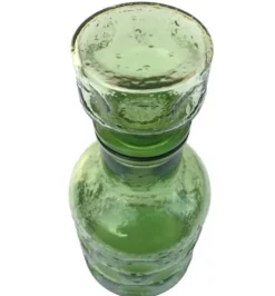 Années 1970 Carafe à orangeade verre bullé et coloré
