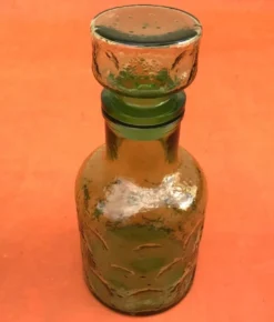Années 1970 Carafe à orangeade verre bullé et coloré