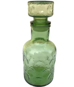 Années 1970 Carafe à orangeade verre bullé et coloré