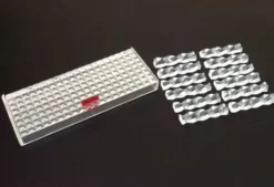 Années 1970 coffret 12 porte-couteaux plexiglas transparent