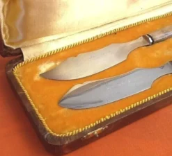 Années 1930 Coutelier Claude Sauzedde Etampes Couteaux à Fromage / Beurre