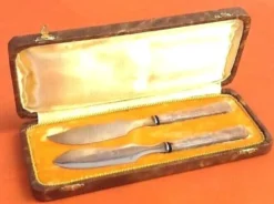 Années 1930 Coutelier Claude Sauzedde Etampes Couteaux à Fromage / Beurre
