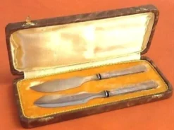 Années 1930 Coutelier Claude Sauzedde Etampes Couteaux à Fromage / Beurre