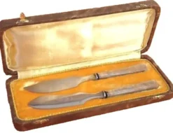 Années 1930 Coutelier Claude Sauzedde Etampes Couteaux à Fromage / Beurre
