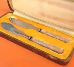 Années 1930 Coutelier Claude Sauzedde Etampes Couteaux à Fromage / Beurre