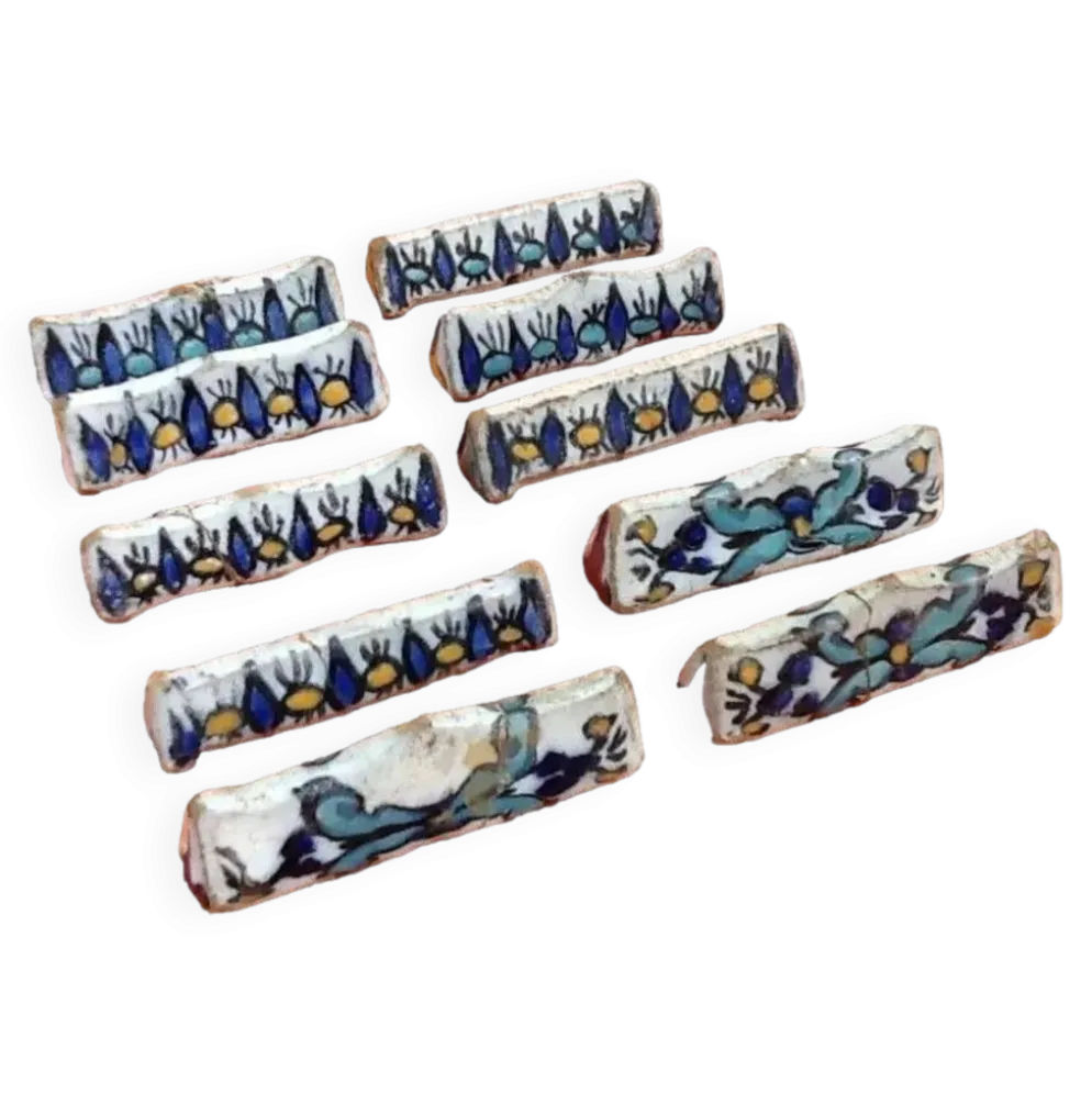 Années 1930 10 Porte-couteaux Céramique vernissée
