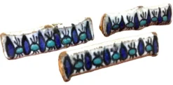 Années 1920-1940 3 Porte-couteaux Céramique Tunisienne Nabeul Atelier el-Kh