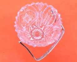 Années 1970 Seau à glace Cristal ciselé décor géométrique