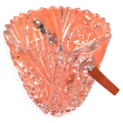 Années 1970 Seau à glace Cristal ciselé décor géométrique