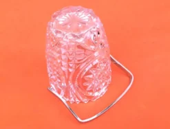 Années 1970 Seau à glace Cristal ciselé décor géométrique