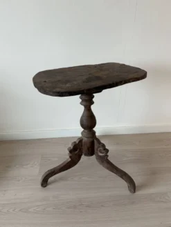 Antieke Houten Bijzettafel