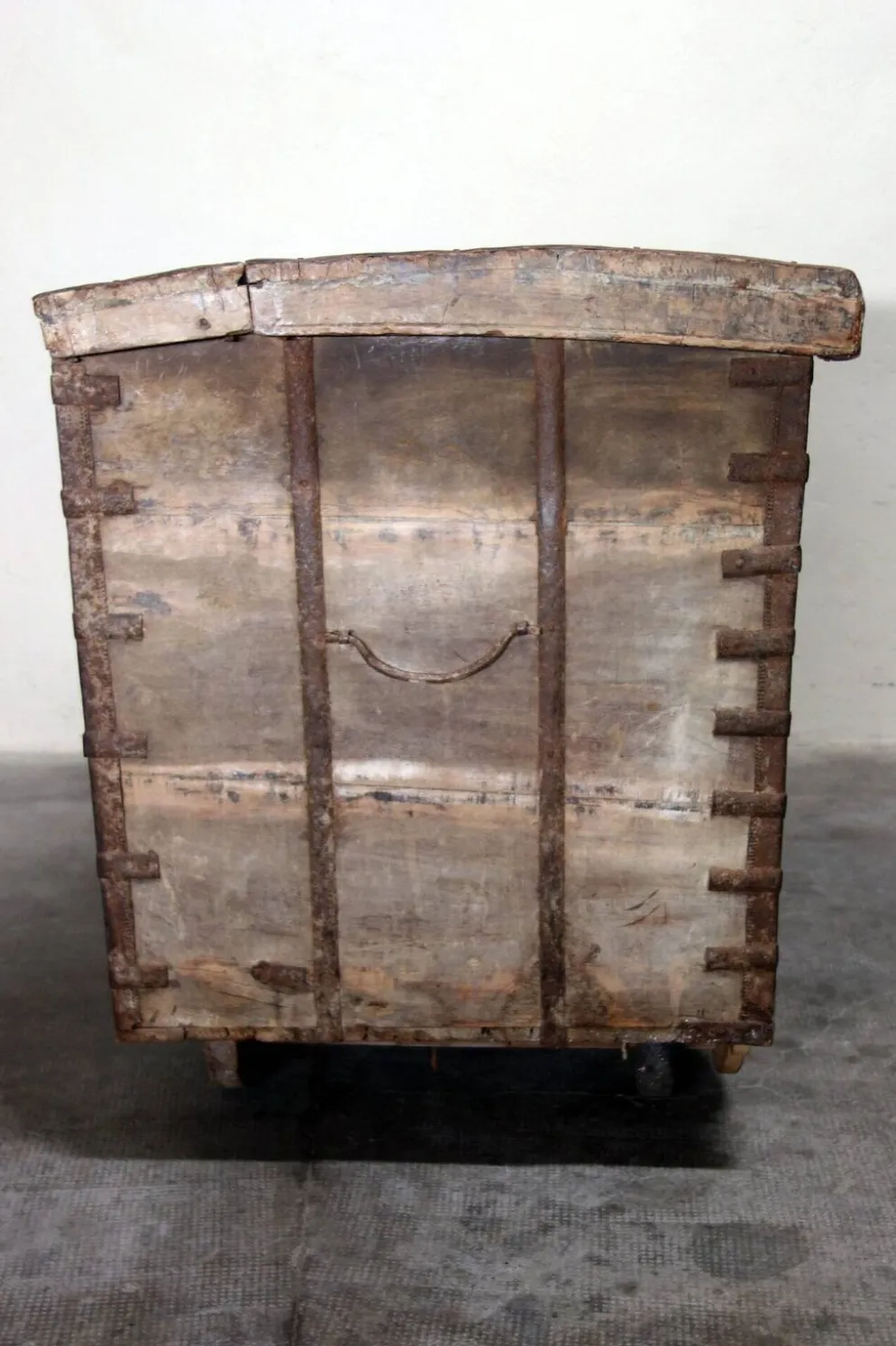 Antique coffre de mariage bois et fer, Inde, XIXème
