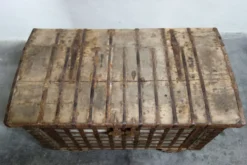 Antique coffre de mariage bois et fer, Inde, XIXème