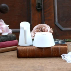 Antique Royal Crown Derby white cream and sugar service dated 1902