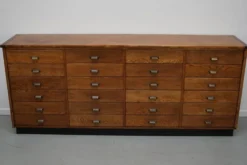 Apothicaire en chêne néerlandais / Armoire de classement ou buffet, années 1950