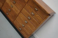 Apothicaire en chêne néerlandais / Armoire de classement ou buffet, années 1950