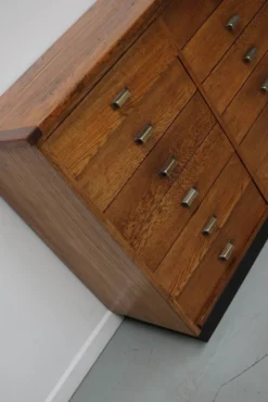 Apothicaire en chêne néerlandais / Armoire de classement ou buffet, années 1950