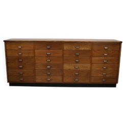 Apothicaire en chêne néerlandais / Armoire de classement ou buffet, années 1950