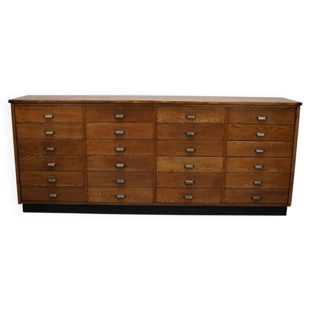 Apothicaire en chêne néerlandais / Armoire de classement ou buffet, années 1950